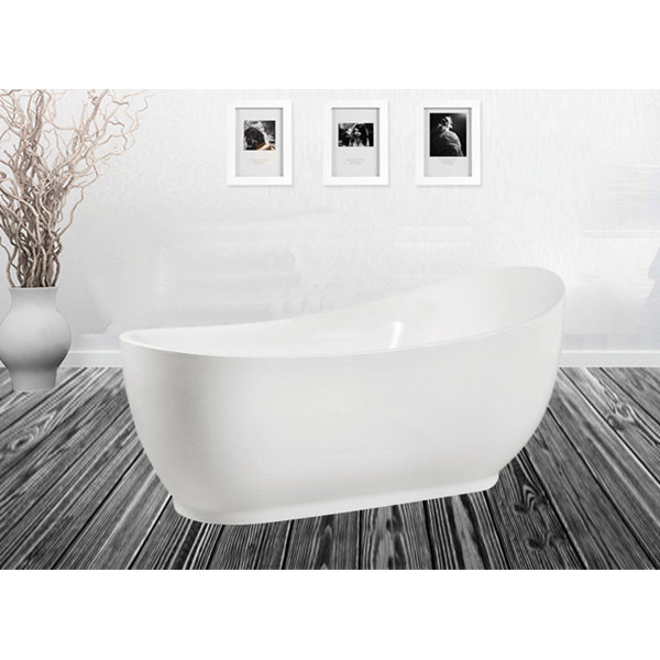 FixtureDisplays Bathtub Freestanding Fibreglass Bath Tub Wayfair